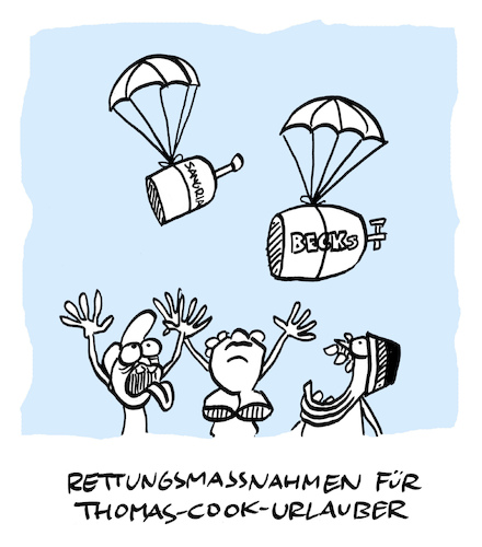Cartoon: Kuck (medium) by Bregenwurst tagged thomas,cook,pleite,pauschaltourismus,rettung,sangria