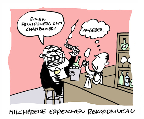 Cartoon: Latte (medium) by Bregenwurst tagged milch,inflation,preise,ukraine,russland,krieg