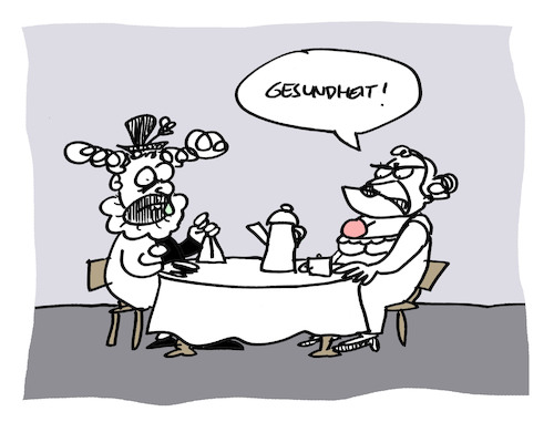 Cartoon: Nasal (medium) by Bregenwurst tagged clown,nase,niesen,schnupfen,erkältung