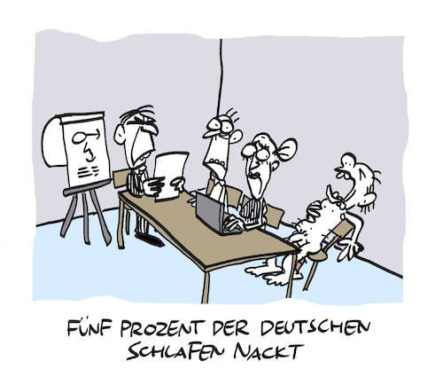 Cartoon: Schlafanzug (medium) by Bregenwurst tagged nackt,schlaf,konferenz,meeting,nickerchen