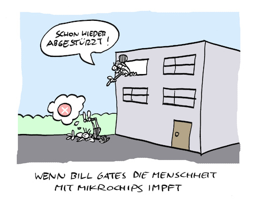 Cartoon: Verschworen (medium) by Bregenwurst tagged coronavirus,pandemie,verschwörungstheorie,gates,mirkochips,windows