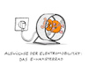 Cartoon: Elektrohamster (small) by Bregenwurst tagged elektromobilität,hamsterrad,steckdose,strom,nager