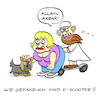 Cartoon: Risiko E-Scooter (small) by Bregenwurst tagged elektromobilität,scooter,islamismus,tretroller,hündchen