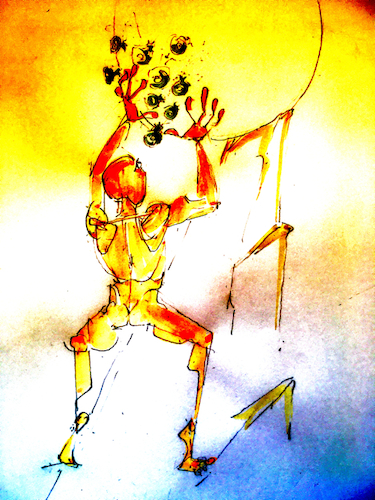 Cartoon: Sisyphusaufgabe (medium) by herranderl tagged corona,virus,pandemie