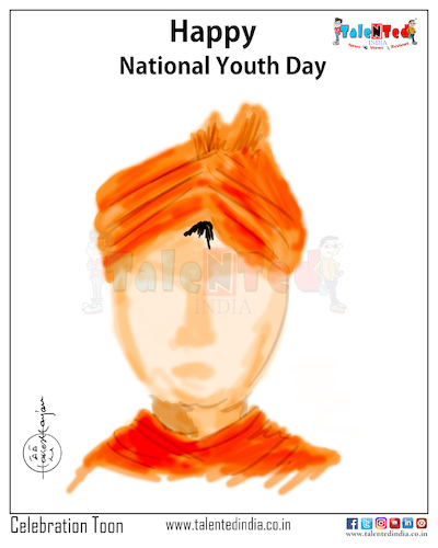 Cartoon: Cartoon On National Youth Day (medium) by Talented India tagged cartoon,talented,talentedindia,talentednews