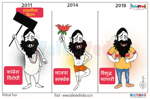 Cartoon: Today Cartoon On Ramdev... (medium) by Talented India tagged talented,talentedcartoon,talentedview,talentednews