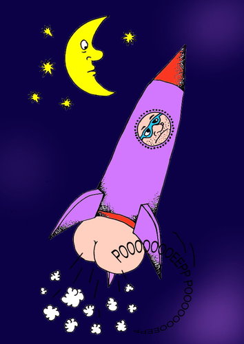 Cartoon: Rocket (medium) by Barcarole tagged rocket