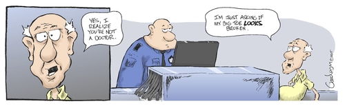 Cartoon: Big Toe (medium) by Goodwyn tagged health,care,xray,tsa,security
