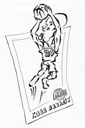 Cartoon: Cobe Bryant (medium) by bebetokaspi tagged bryant,cobe
