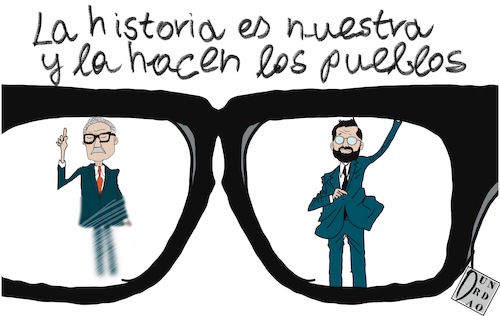 Cartoon: Cile (medium) by Christi tagged cile,boric,allende,svolta,diritti,umani