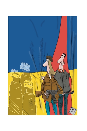 Cartoon: Resistenza (medium) by Christi tagged resistenza,kiev,putin,russia,guerrigli,urbana