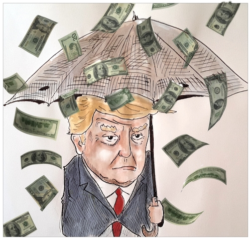 Cartoon: Trump (medium) by Christi tagged trump