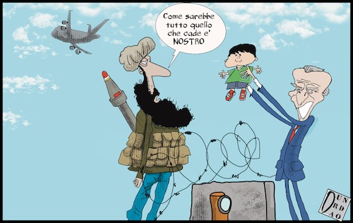 Cartoon: Ultimo volo (medium) by Christi tagged kabul,talebani,aereo,porto,biden,afghanistan