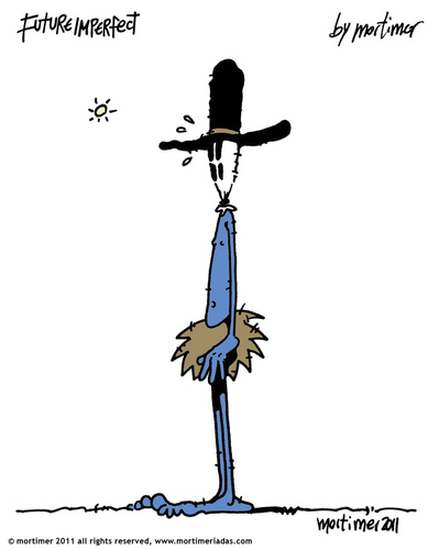 Cartoon: four-eyed blue stoneboy (medium) by mortimer tagged mortimer,mortimeriadas,cartoon,future,imperfect