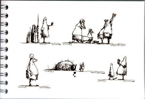 Cartoon: monks in the bloc (medium) by mortimer tagged mortimer,mortimeriadas,cartoon
