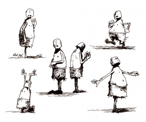 sketching monks