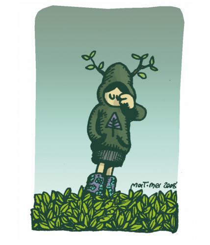 Cartoon: Treebeing (medium) by mortimer tagged trees,nature,mortimer,treebeing,girl