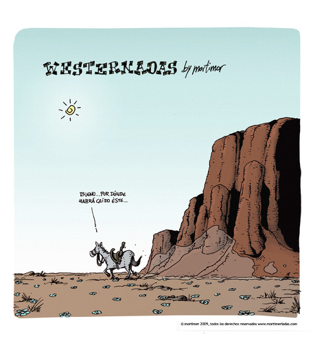 Cartoon: westernadas 12 (medium) by mortimer tagged mortimer,mortimeriadas,cartoon,westernadas,desierto,flores,flowers,caballo,horse