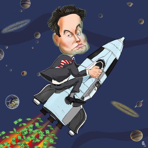 Cartoon: Elon musk (medium) by komikportre tagged elon,musk