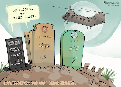 Cartoon: Graveyard of Empires . (medium) by Nasif Ahmed tagged taleban,sovietunion,british,uk,usa,america,ustroop