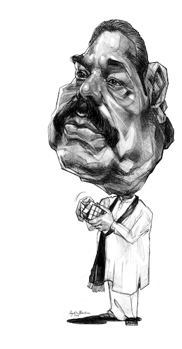 Cartoon: Mahinda Rajapaksa (medium) by Sajith Bandara tagged mahinda,rajapaksa