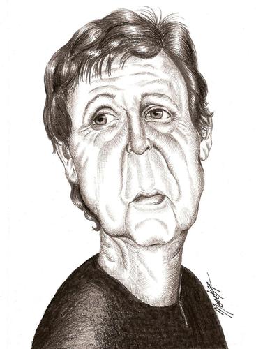 Cartoon: Paul Mccartney (medium) by menekse cam tagged paul,mccartney,beatles,yesterday,michelle,hard,days,night,and,love,her,let,it,be,need,you