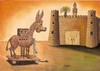 Cartoon: 12th June Elections (small) by menekse cam tagged izmir castle elections modernity democracy freedom republic cheating trick trojan donkey