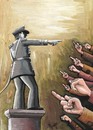 Cartoon: Awakening (small) by menekse cam tagged awakening politic military power war peace public rebellion