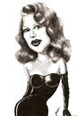 Cartoon: Rita Hayworth (small) by menekse cam tagged rita,hayworth,gilda,american,actris,put,the,blame,on,mame