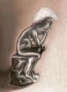 Cartoon: Steinmeier (small) by menekse cam tagged steinmeier merkel rodin thinking man germany