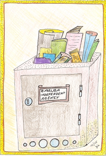 Cartoon: zaruba independent agency (medium) by skätch-up tagged zaruba,independent,agency,letter,box,post,information,newspaper,prospekt,briefe,zeitung