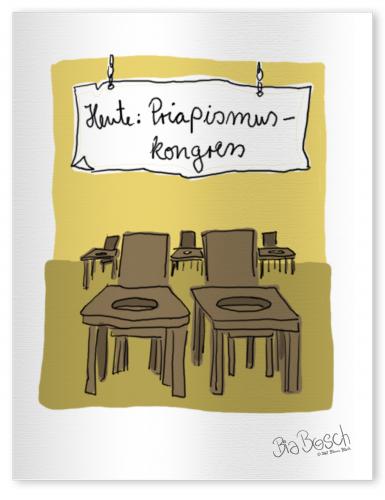 Cartoon: Priapismus (medium) by diebia tagged priapismus,ständer,latte,steif,kongress,stuhl,tisch