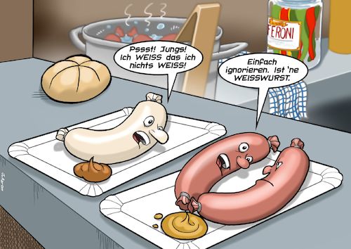 Cartoon: Am Wurststand (medium) by Chris Berger tagged wurst,weisswurst,senf,wurstbude,wurststand,würstelstand,wursttheke,wurst,weisswurst,senf,wurstbude,wurststand,würstelstand,wursttheke