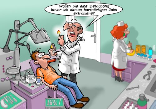 Cartoon: Betäubung (medium) by Joshua Aaron tagged extraktion,zahn,ziehen,dentist,zahnarzt,schmerzen,tnt,dynamit,extraktion,zahn,ziehen,dentist,zahnarzt,schmerzen,tnt,dynamit