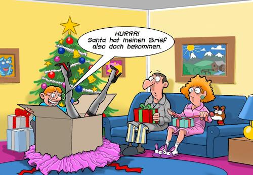 Cartoon: Geschenk (medium) by Joshua Aaron tagged weihnachten,xmas,santa,klaus,geschenke,weihnachten,xmas,santa,klaus,geschenke