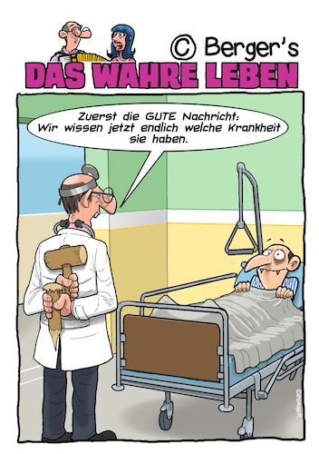Cartoon: Infektion (medium) by Chris Berger tagged vampir,arzt,krankenhaus,pflock,holz,vampir,arzt,krankenhaus,pflock,holz