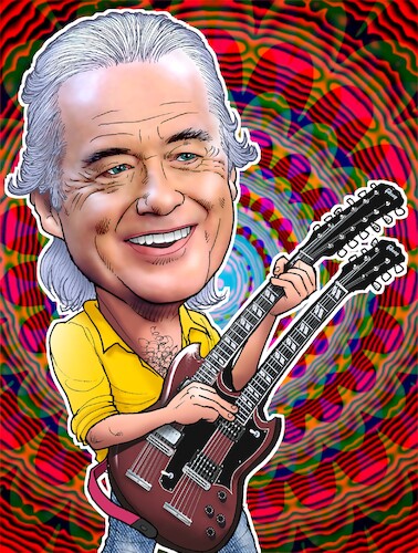 Cartoon: Jimmy Page (medium) by Joshua Aaron tagged jimmy,page,led,zeppelin,gitarre,jimmy,page,led,zeppelin,gitarre