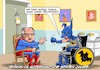 Cartoon: Batman versus Superman (small) by Chris Berger tagged batman,superman,altersheim,rentner,pensionisten,schere,stein,papier