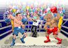 Cartoon: Boxen in Zeiten von Corona (small) by Joshua Aaron tagged boxen,corona,pandemie,kontaktsport,abstand