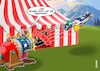 Cartoon: Einkauf (small) by Joshua Aaron tagged zirkus,menschliche,kanonenkugel,shop,shopping,clown,circus