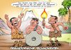 Cartoon: Fortschritt (small) by Joshua Aaron tagged steinzeit,technokraten,fortschritt,feuer,rad