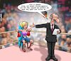 Cartoon: Frauenboxen (small) by Chris Berger tagged frau,boxen,schwergewicht,mittelgewicht,fliegengewicht,leichtgewicht,eitelkeit,wiegen