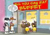 Cartoon: Hamster (small) by Chris Berger tagged buffet,all,you,can,eat,hamster,hunde