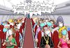 Cartoon: Homeoffice (small) by Chris Berger tagged flugzeug,homeoffice,corona,pandemie,pilot,passagiere,covid,19