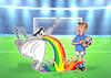 Cartoon: Homophobe WM Katar (small) by Joshua Aaron tagged homophob,one,love,katar,qatar,wm,fussball,socer,gay,rights,lgbtq