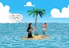 Cartoon: Inselwitz (small) by Joshua Aaron tagged insel,tod,palme,schiffbrüchiger,meer
