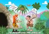 Cartoon: Language is a Virus (small) by Joshua Aaron tagged sprache,steinzeit,mann,frau