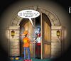 Cartoon: Nachtmahl (small) by Chris Berger tagged pizza,lieferdienst,bote,dracula,vampir,schloss,blut