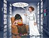 Cartoon: Neulich am Todesstern (small) by Chris Berger tagged darth,vader,leia,organa,star,wars,death,todesstern,pension,rente