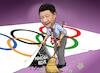 Cartoon: Olympische Winterspiele 2022 (small) by Joshua Aaron tagged china,olympiade,olympische,winterspiele,xi,jinping,menschenrechte